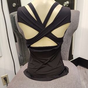 lululemon athletica Black Strappy Back Top